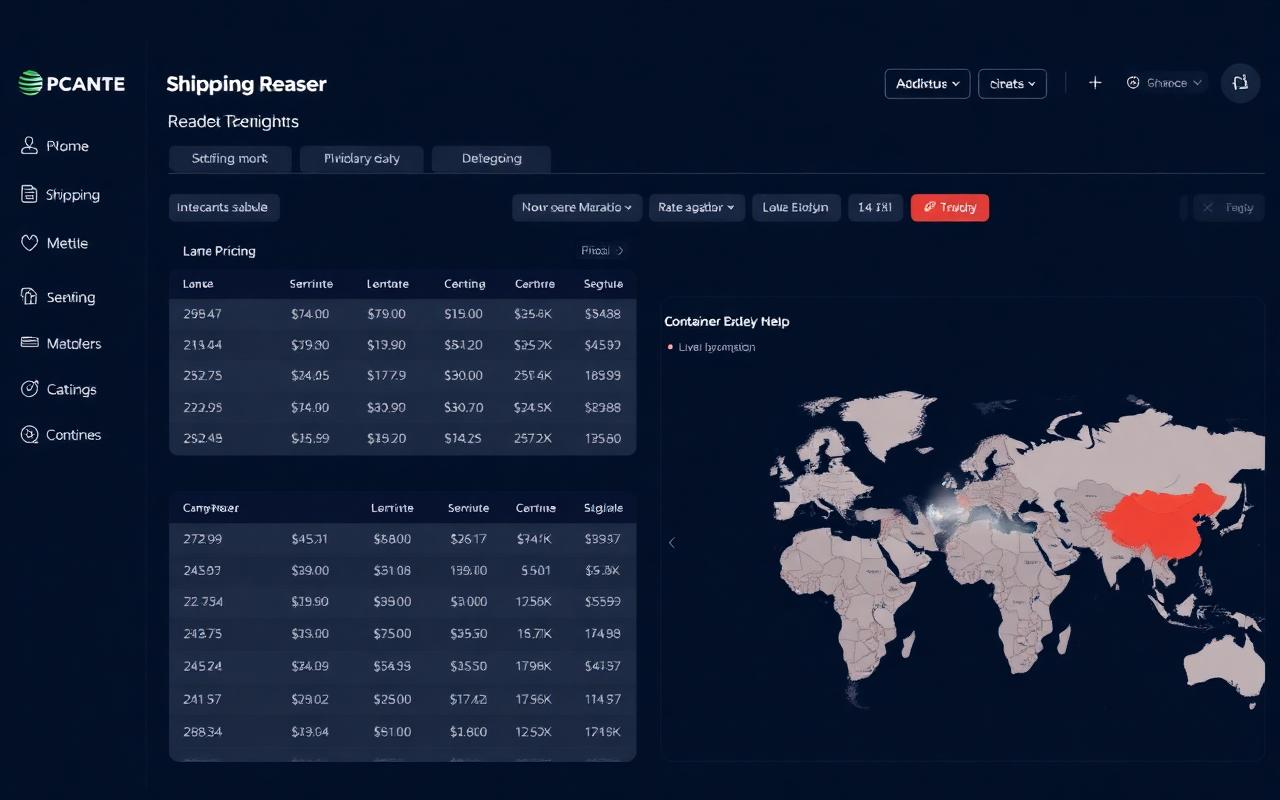 Freight Rate & Container Tracker — Rate Management screenshot